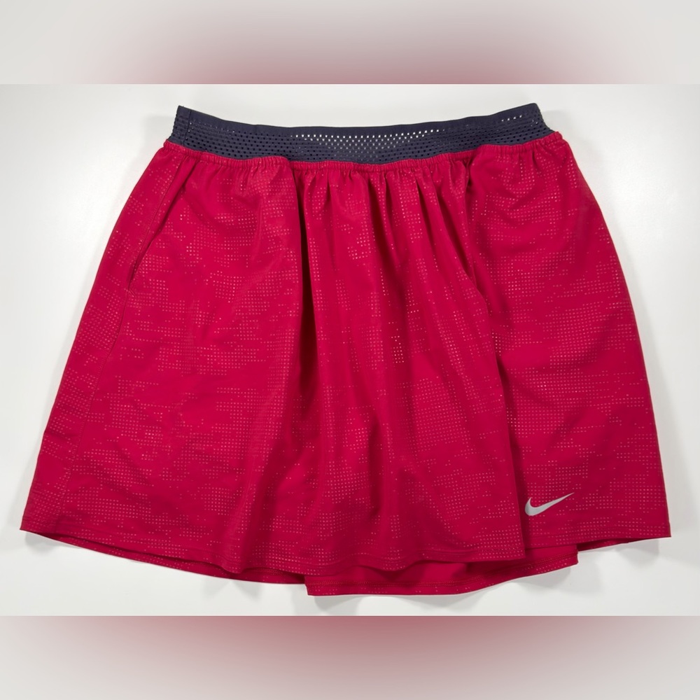 Nike x Maria Sharapova Women's Tennis Skirt Red Mesh Dri-FIT Premier Skort Sz M